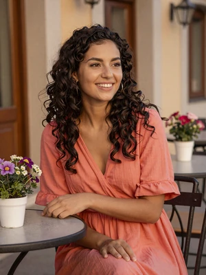 Elena, 27, Romanian woman from Bucharest with dark curly hair looking for American partner