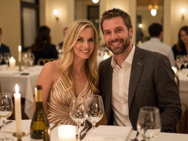 Todd and Victoria celebrating their engagement after meeting on slavic dating site