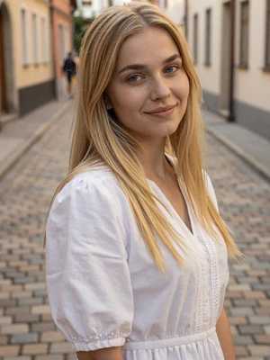 Daria, 26, Ukrainian woman from Lviv with blonde hair and blue eyes on dating platform